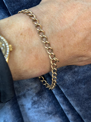 Curb Bracelet with Heart