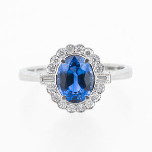 Sapphire diamond ring