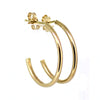 Half Moon  Gold Hoops