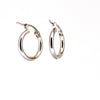 Small White Gold Hoops