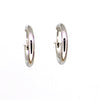 Small White Gold Hoops