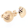 Carved Rose Gold Swirl Studs 8