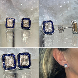 Deco style Diamond Earrings