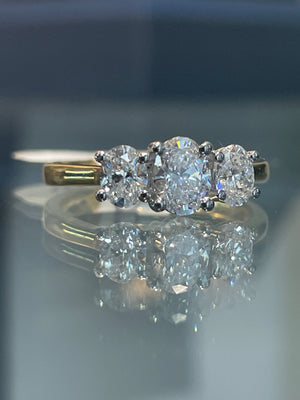 Olga: Oval Trilogy Diamond Ring