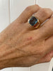 Gold & Blue Zircon Right Hand Ring
