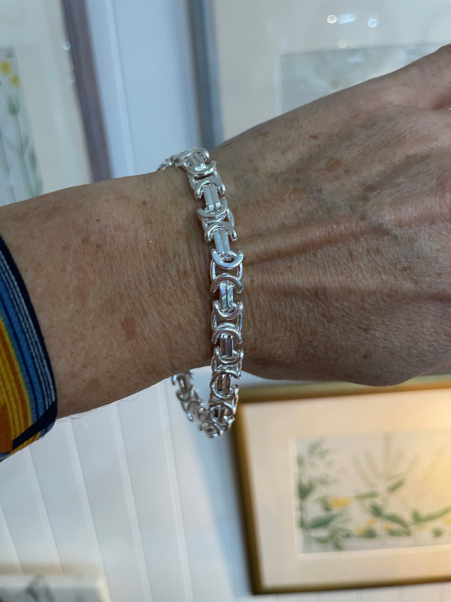 Silver Byzantine Link Bracelet
