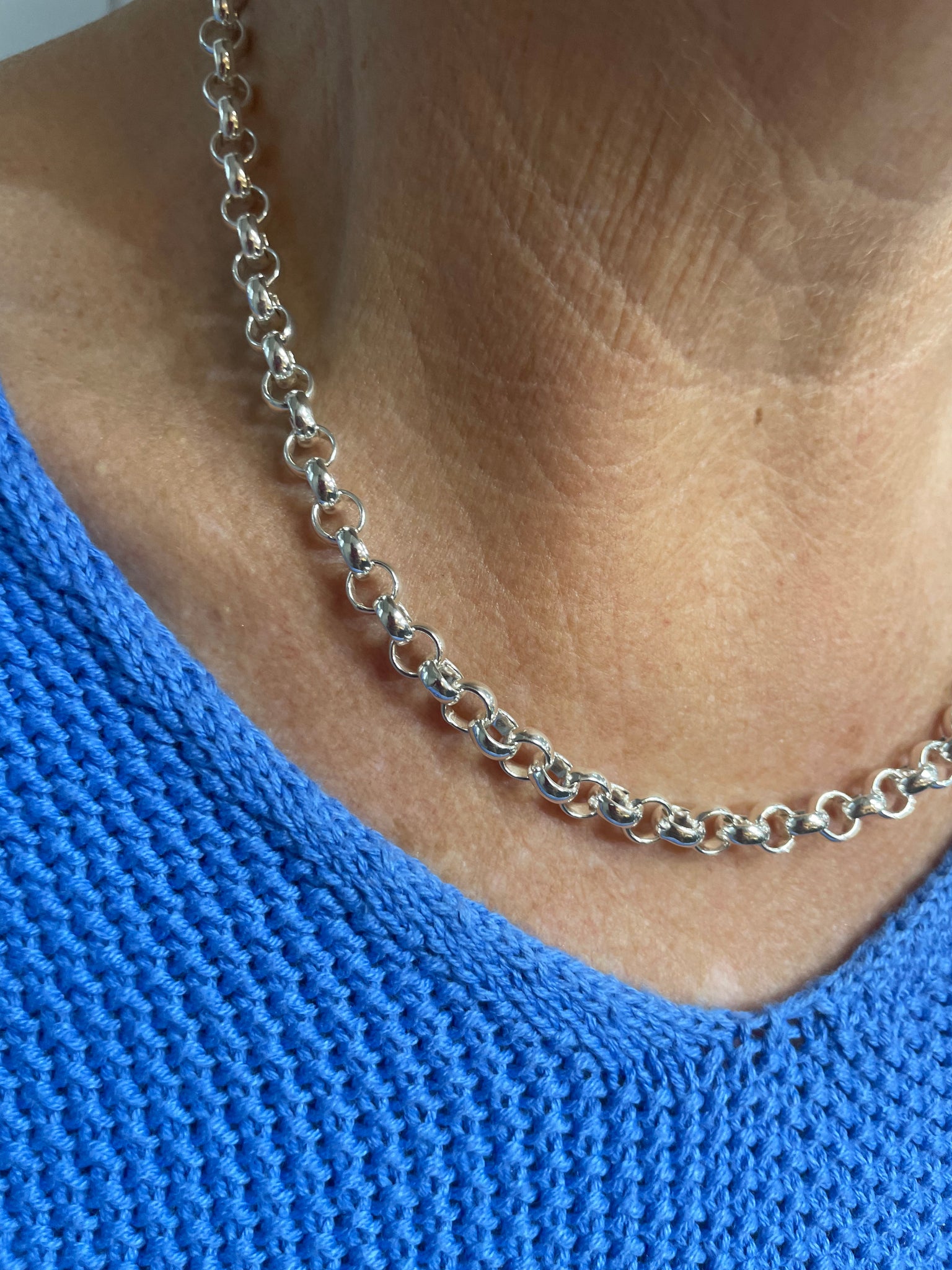 Silver Belcher Necklace