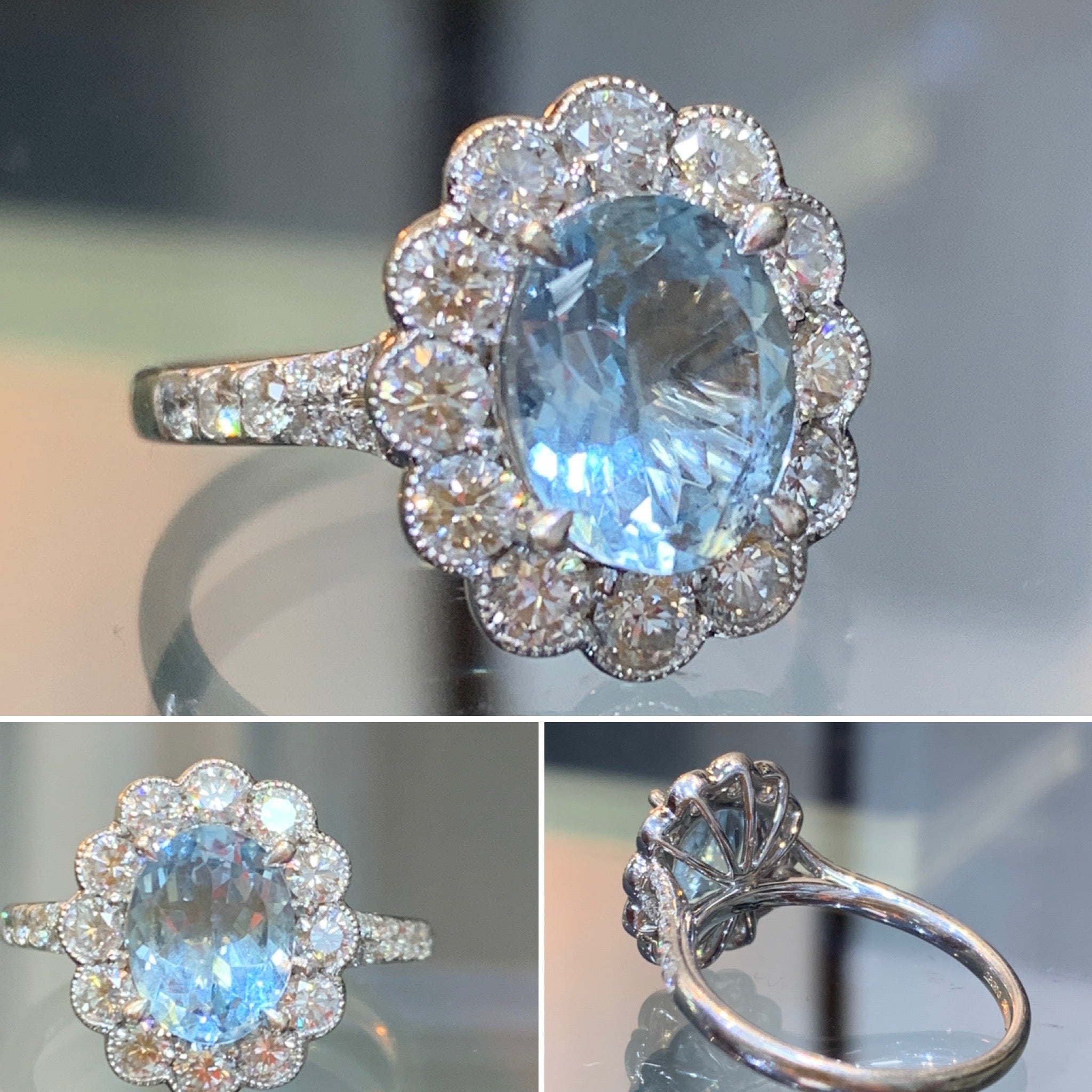 The Mary Jane classic Aquamarine Ring