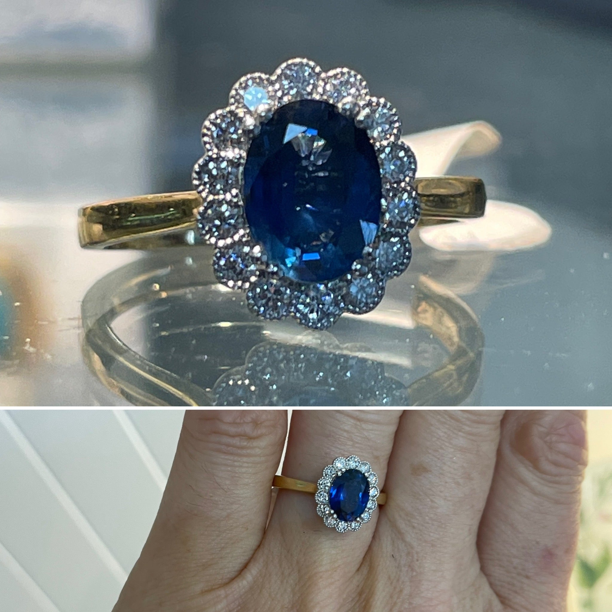 Hannah: Oval Sapphire Ring
