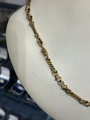 Vintage Gold Chain. Fancy Link.