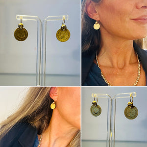 Esme: Gold Coin Antique earrings