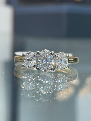Olga: Oval Trilogy Diamond Ring