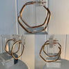 Rose Gold Abstract Hoops